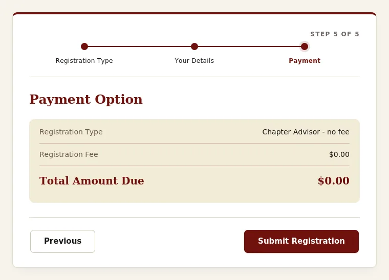 Chapter Advisor, step 5